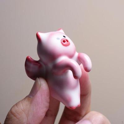 Świnka Zwierzak Herbaciany Porcelanowa Ozdoba Kolekcjonerska Dekoracja Domu Dekoracyjna Kreatywna Rzeźba Ceramiczna dla