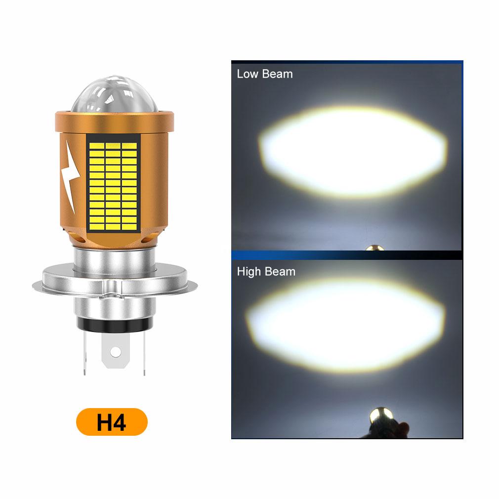 1Pc H4 LED Motorrad Scheinwerfer Birne 18000LM H6 BA20D Led Moto Licht Hohe Abblendlicht Weiß Gelb Lampe Canbus für Yamaha Kawasaki Suzuki