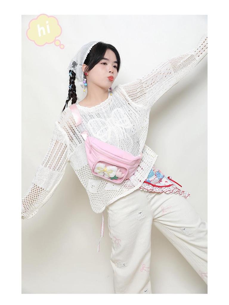 2025 Spring/Summer Transparent Lightweight Nylon Unisex Chest Bag & Waist Bag