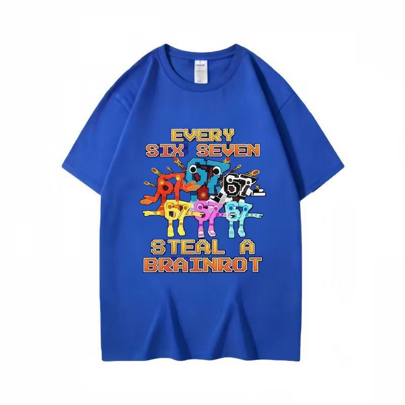 European Style 2026 BRUH Unisex Children s Cotton T-shirt - Summer Fashion Trend, Sizes 6-7 160 cm