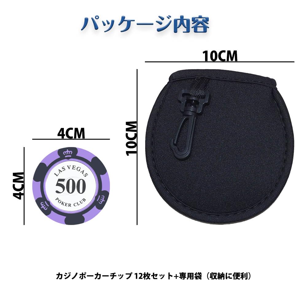 CHANJIF Golfballmarker 13-teiliges Set Magnetisches Casino-Chip-Design