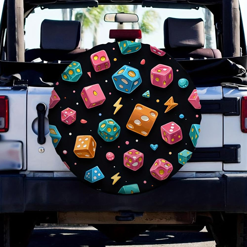 1pc, Hot Selling Tire Covers Dice 100% Polyester,Without Electricity New Year Gifts Perfect For Construction Site Parking
