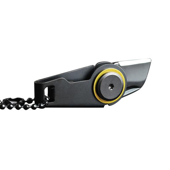 

Карманный резак Портативный острый антикоррозийный износостойкий антидеформационный инструмент Нержавеющая сталь Сверхмощный брелок в форме молнии Резак Открытый механизм чёрный