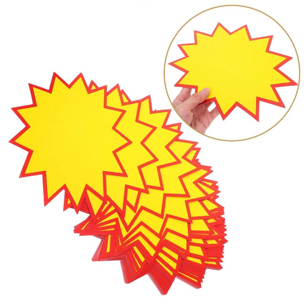 100Pcs Smooth Paper Burst Signs Mini Paper Price Tag Price Tags Promotional Stickers Retail Store