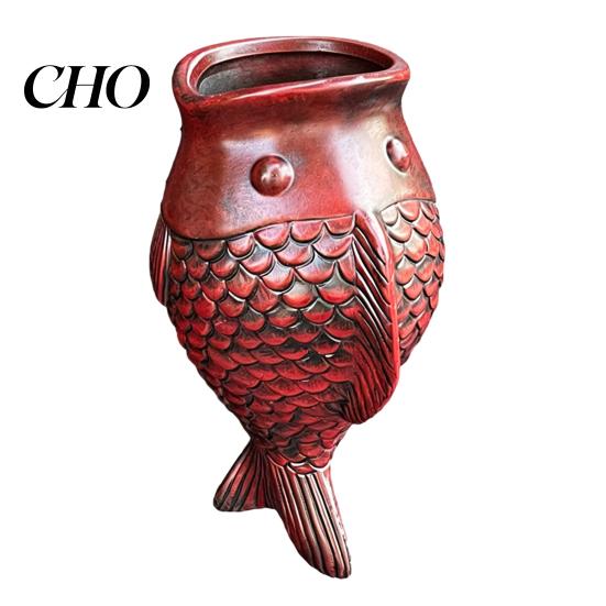 Indoor Outdoor Wall Planter Fish Shape Mounted Hanging Flower Pot Decorative for Balcony Patio Garden Whimsical