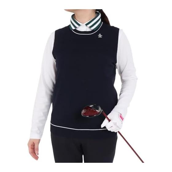 MUNSINGWEAR Knit Vest Crew Neck Sleeveless Jacquard Simple Golf MGWXJL82 Women s