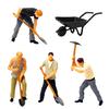 Highly Detailed 1:64 Miniature Construction Team Digging Scene Resin Model Upgrades Great for Collectors & Enthusiasts