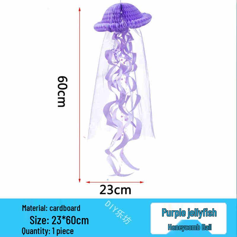 Blue Ocean Sky Tassel Ribbon Flag - Western Summer Theme Crepe Decoration