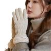 Warm Mitten Soft Plush Gloves Hand Protectors Perfect for Cold Weather Touchable Screen Function for Adults