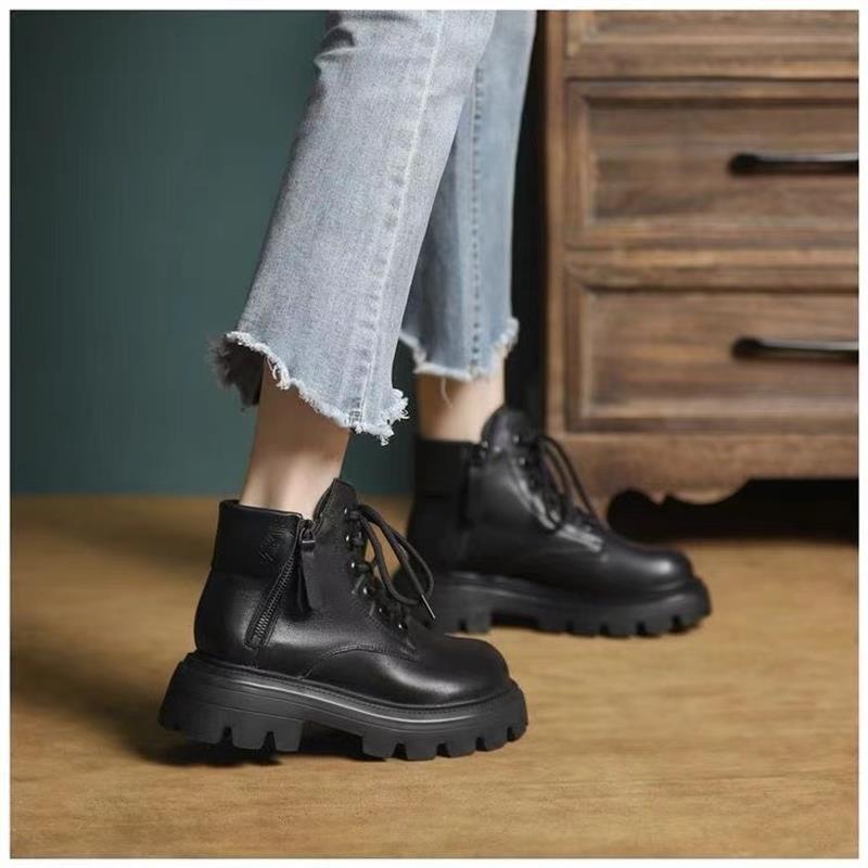 Nouvelles bottes de locomotive marron style britannique automne et hiver cuir souple antidérapantes rétro chaudes bottines courtes bottes Martin