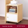 Wooden Office Filing Cabinet with Lock and Under-Desk Storage
