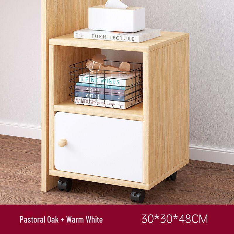 Wooden Office Filing Cabinet with Lock and Under-Desk Storage