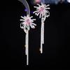 Women's Light Luxury Design Elegant Fireworks Long Pendant Earrings Fashionable And Versatile Niche Design Earrings