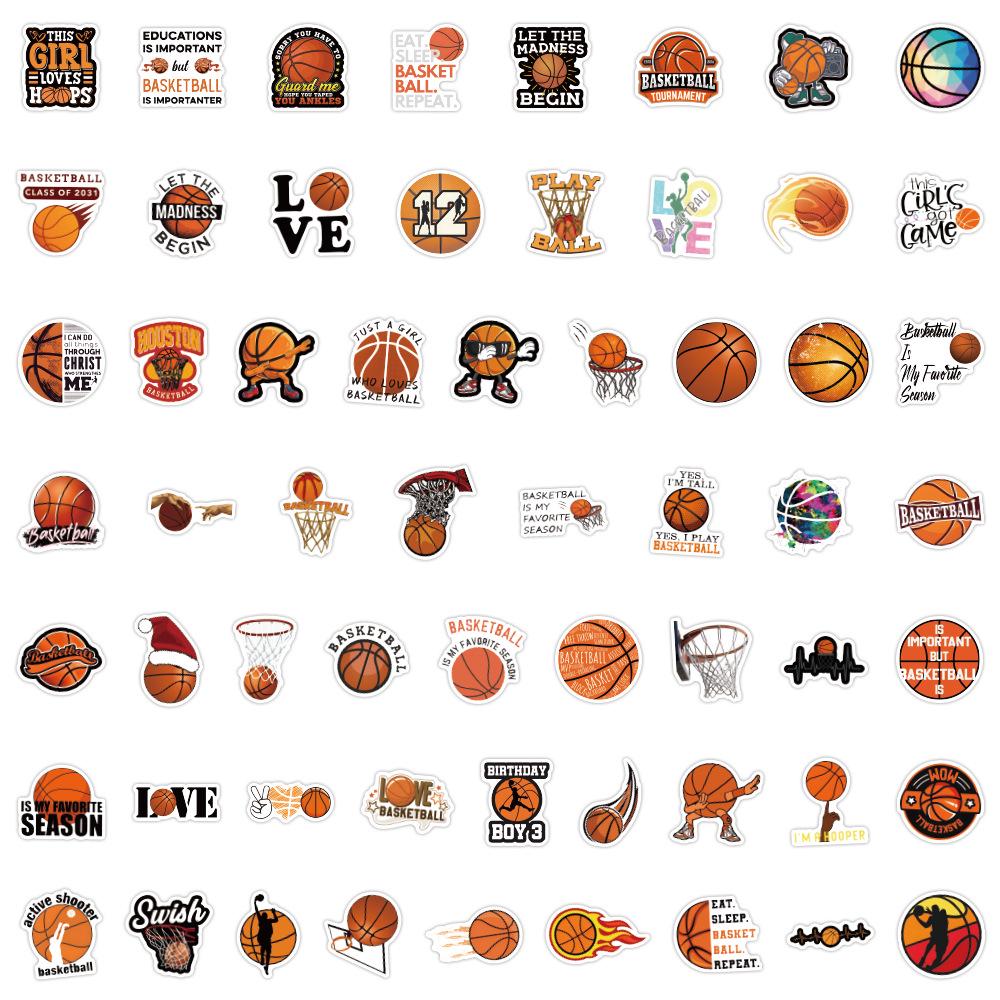 120 Cross-border Basketball Trend Stickers for DIY Decoration, Notebooks, and Waterproof Phone Accessories