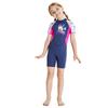 Kids Girls 2.5mm Neoprene Wetsuit Short Sleeve Full Body Diving Suit Snorkeling Surfing Swimming Training