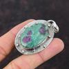 Ruby Fuchsite Pendant Handmade Wonderful Jewelry 925 Sterling Silver Pendant Dainty Gemstone Jewelry Birthstone Pendant Gift For Anniversary