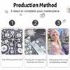 Disney Perlenmalerei Frozen Elsas Kreativer Perlenstil Illustration Kunstmalerei 5D DIY Perlenstickerei Mosaik Kreuzstich-Set Heimdekoration