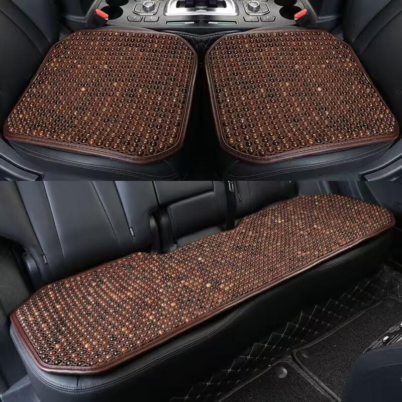 Breathable Bodhi Seed Car Seat Cushion - Universal 3-Piece Set for All Seasons and Office Use