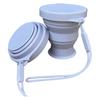 Foldable Silicone Travel Cup with Lid Reusable Water Bottle for Outdoor Camping Gym Heat-Resistant Coffee Cup BPA-Free Portable Mouthwash Cup