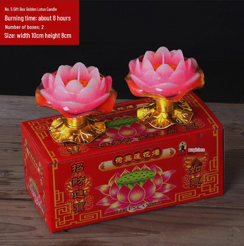 Lotus Lamp Candles: Red Floating Votive Lotus Candles Gift Box
