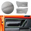 Gray 2pcs Car Inner Microfiber Leather Front Door Armrest Panel Cover Interior Trim For VW Beetle 1998 1999 2000 2001 2002-2010