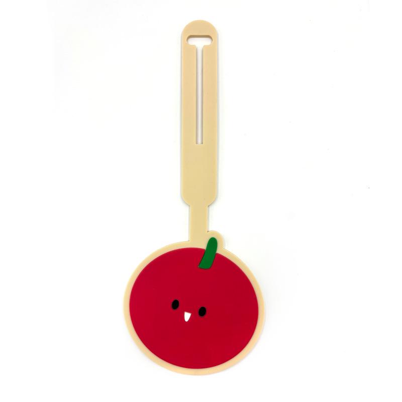 2D Epoxy Irregular Watermelon PVC Luggage Tag - Cute Cartoon Fruit Orange Rubber Boarding Tag