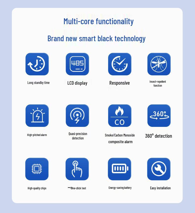 High-Sensitivity Carbon Monoxide & Smoke Alarm