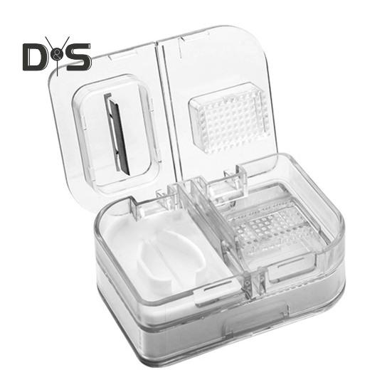 

3-в-1 режущий инструмент для таблеток, контейнер для хранения таблеток, влагонепроницаемый, портативный, прозрачный, многофункциональный чехол для переноски таблеток белый