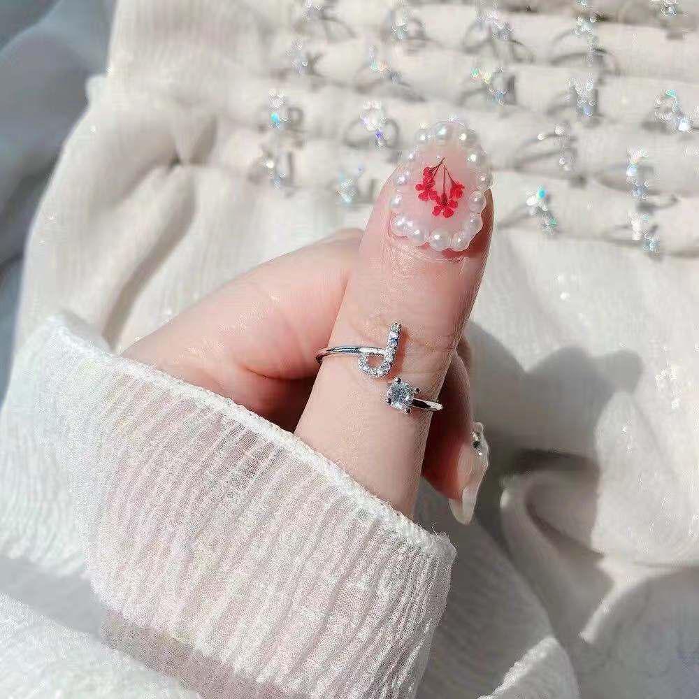 Adjustable Alphabet Rings: Trendy Japanese & Korean Student Accessories