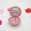 1 pz fiore vuoto 5 griglie polvere compatta ombretto caso rossetto contenitore fai da te scatola fard con pennello e specchio