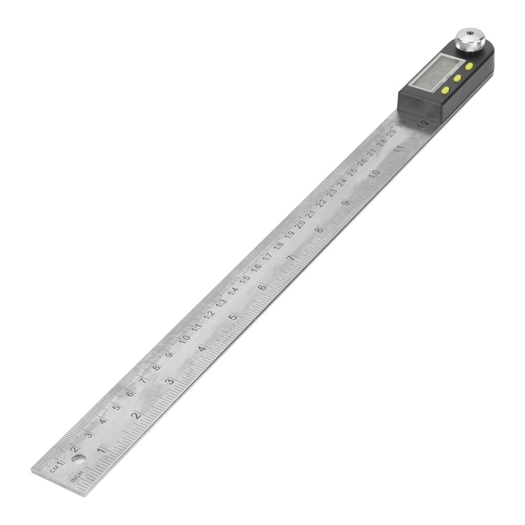 Digital Goniometer, Protractor, Miter Gauge, Ruler, 0.300mm, Electronic Stainless Steel Protractor, Digital, with LCD Display, for Easy and Accurate M