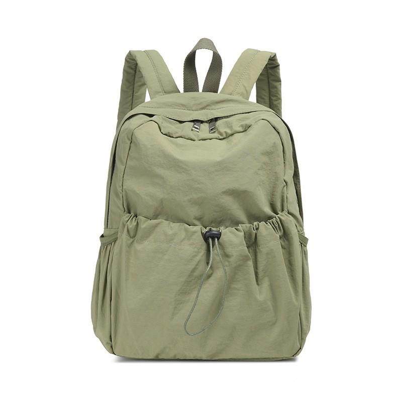 Korean Solid Color Nylon Cloth Backpack Large-capacity Casual Simple College Students Men Women Same All-match Lightweight