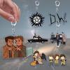 Fashion Supernatural Keychains Dean Sam Wcastiel Inchester Keyring for Accessories Bag Spn Key Chain Ring Jewelry Fans Gifts