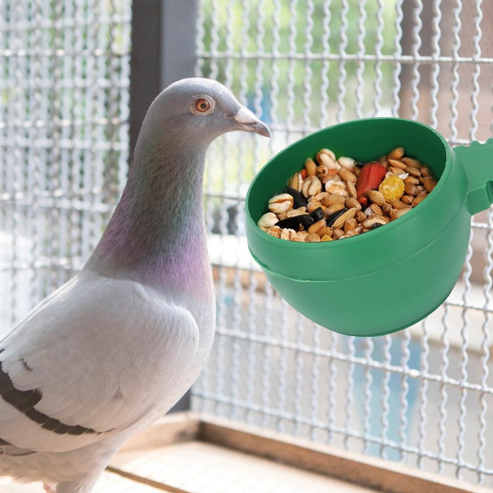 15Pcs Round Shape Bird Food Bowl Thickened Cage Food Container Water Feeding Bowl for Pet