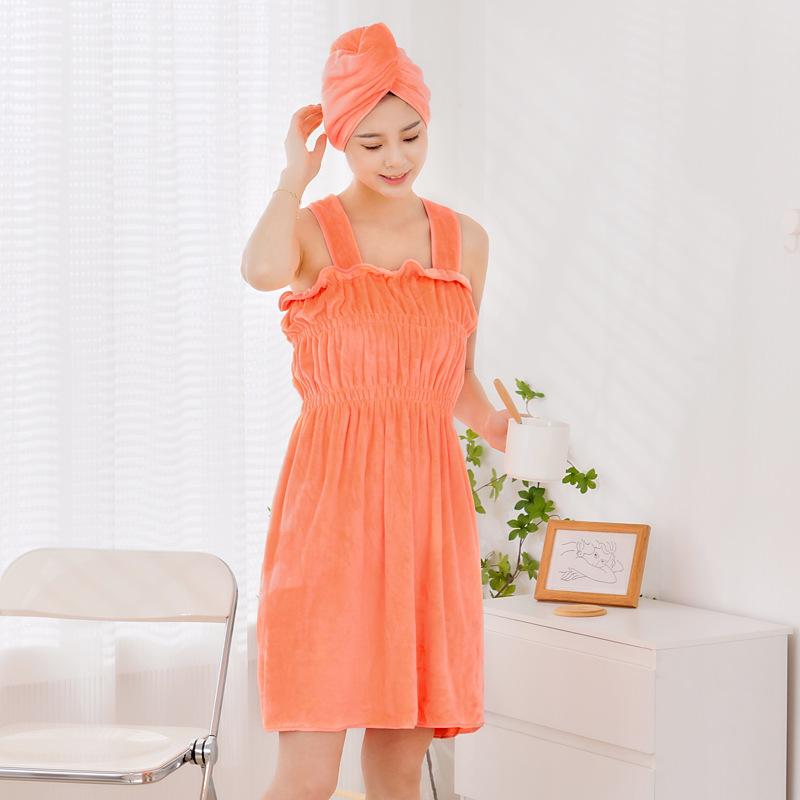 Women Bathrobe Suspender Skirt Dress Superfine Fiber Bath Towels Soft Quick Absorbent Towel Bathroom Supplies