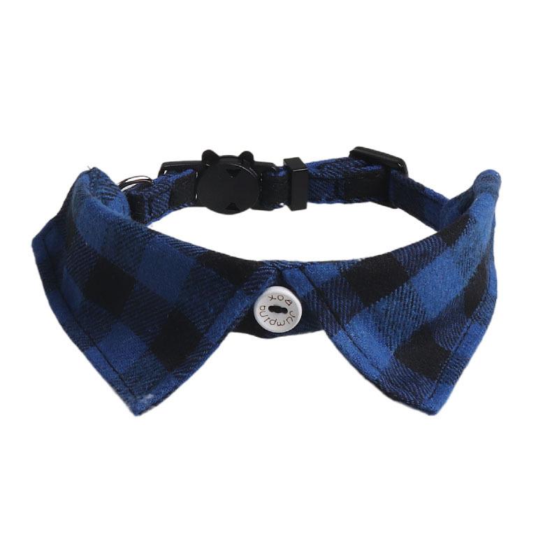New Pet Cat Collar British Gentleman Plaid Bow Tie Stylish Accessory for Cats Dog Accessories Cat Collar Dog Y Harness