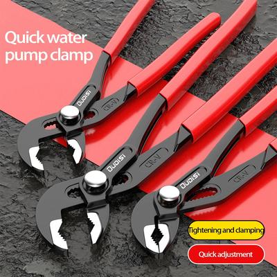 Multi Functional Adjustable Red Pipe Pliers, 7-inch and 10 Inch Fishmouth Wrenches