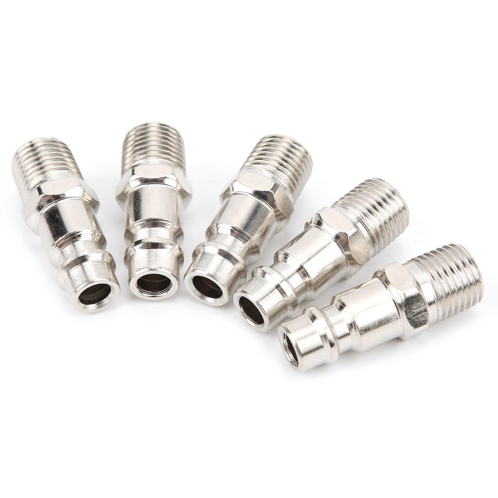 5Pcs Pneumatic Tool Connector European Style Plug Industrial Air Fitting Compressor Accessories