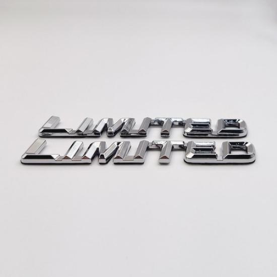 2x Chrome Metal Limited  Car Emblem Letter Bagde Racing Sport Sticker Decal