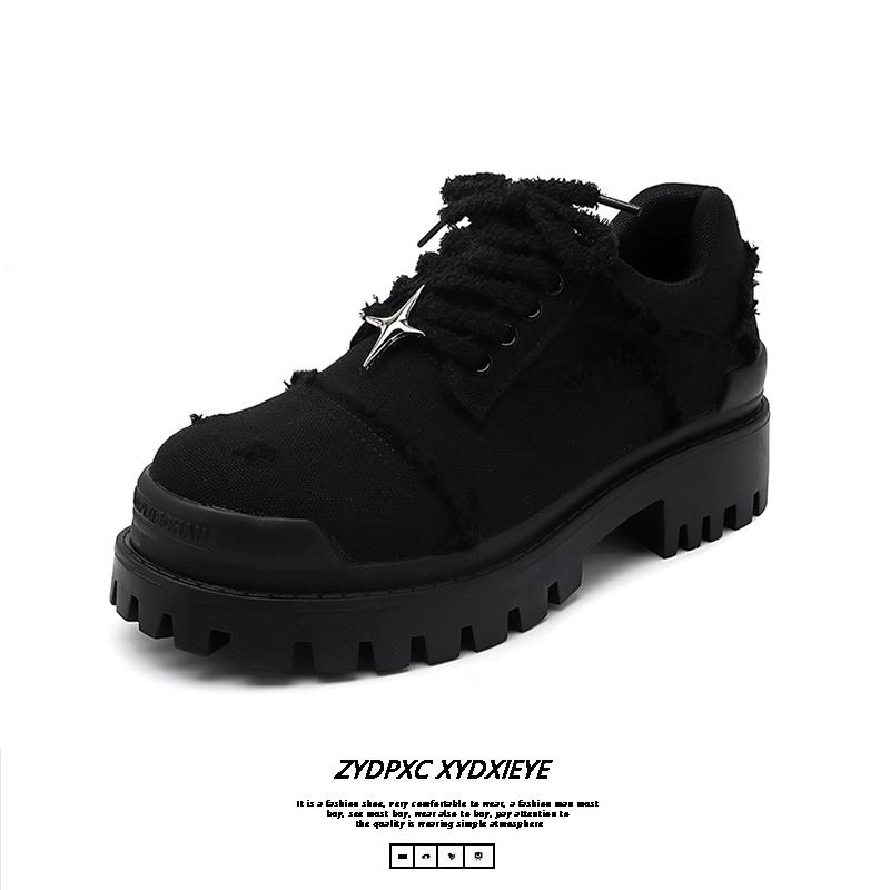 Fashion Leather Shoes For Man Platform Genuine Leather Big Size Shoes High Quality Designer Formal Platform Casual Shoes Outdoor