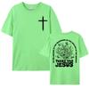 There Was Jesus Tee Shirt Floral Christian Aesthetic Clothing T Shirt Men Women's Fashion Trend High Quality T-shirt Streetwear
