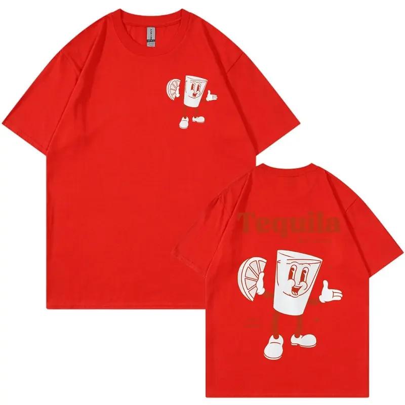 Lustiges Geschenk für Tequila-Liebhaber T-Shirt Herren Retro Inspiriert Getränk Cocktail Meme T-Shirts Mode Ästhetische T-Shirts Kurzarm