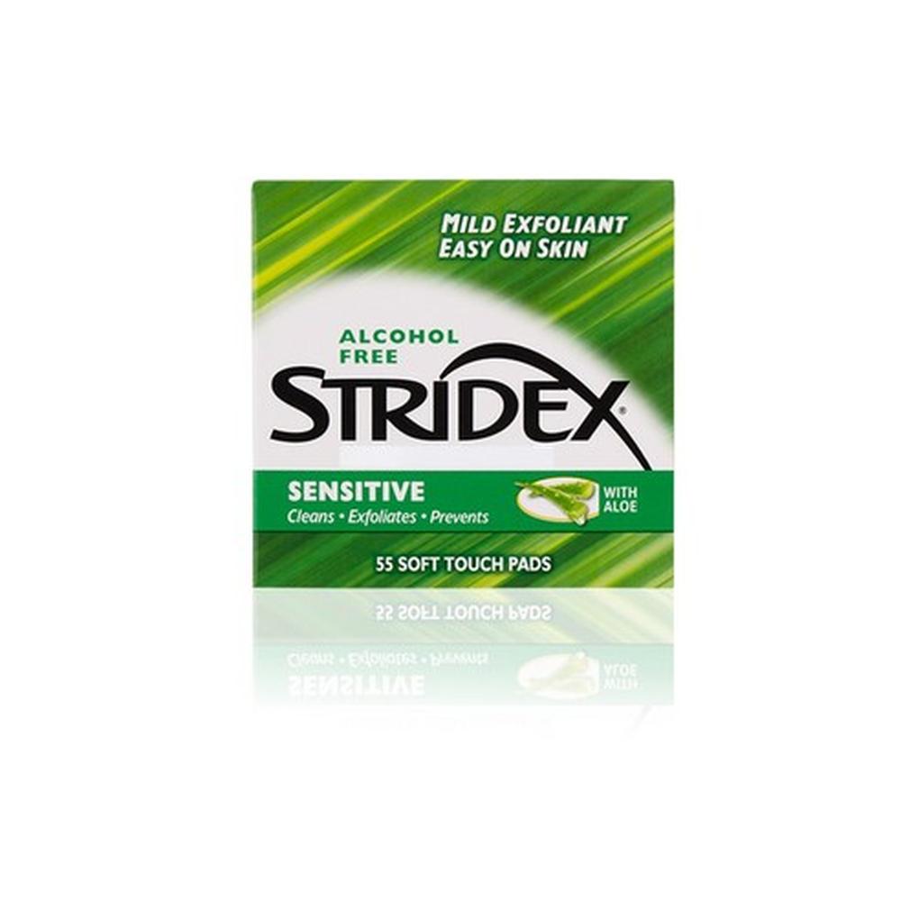 Stridex Sensitive Acne Exfoliating Pads 55 Pads - Gentle Acne BHA Care, Korean 55 Pads(1pc)