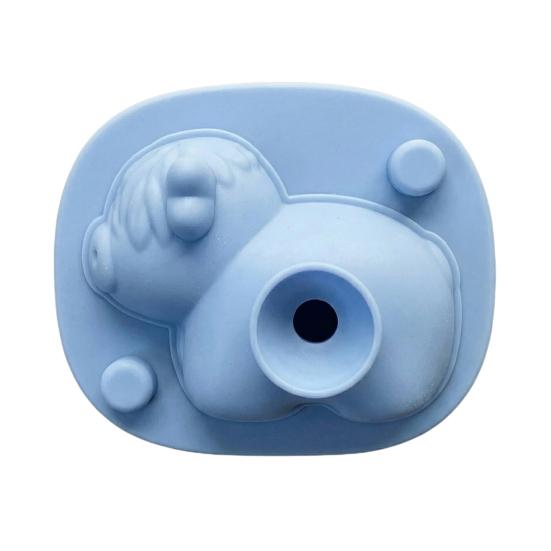 Cow Silicone Ice Cube Tray Food-Grade Flexible Mold for Whiskey Cocktails Easy-Release Dishwasher Safe Fun Bar Accessory baby голубой