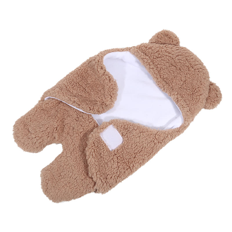 Baby Winter Fleece Swaddle Blanket Cute Newborn Swaddling Wrap Soft Plush Sleeping Sacks
