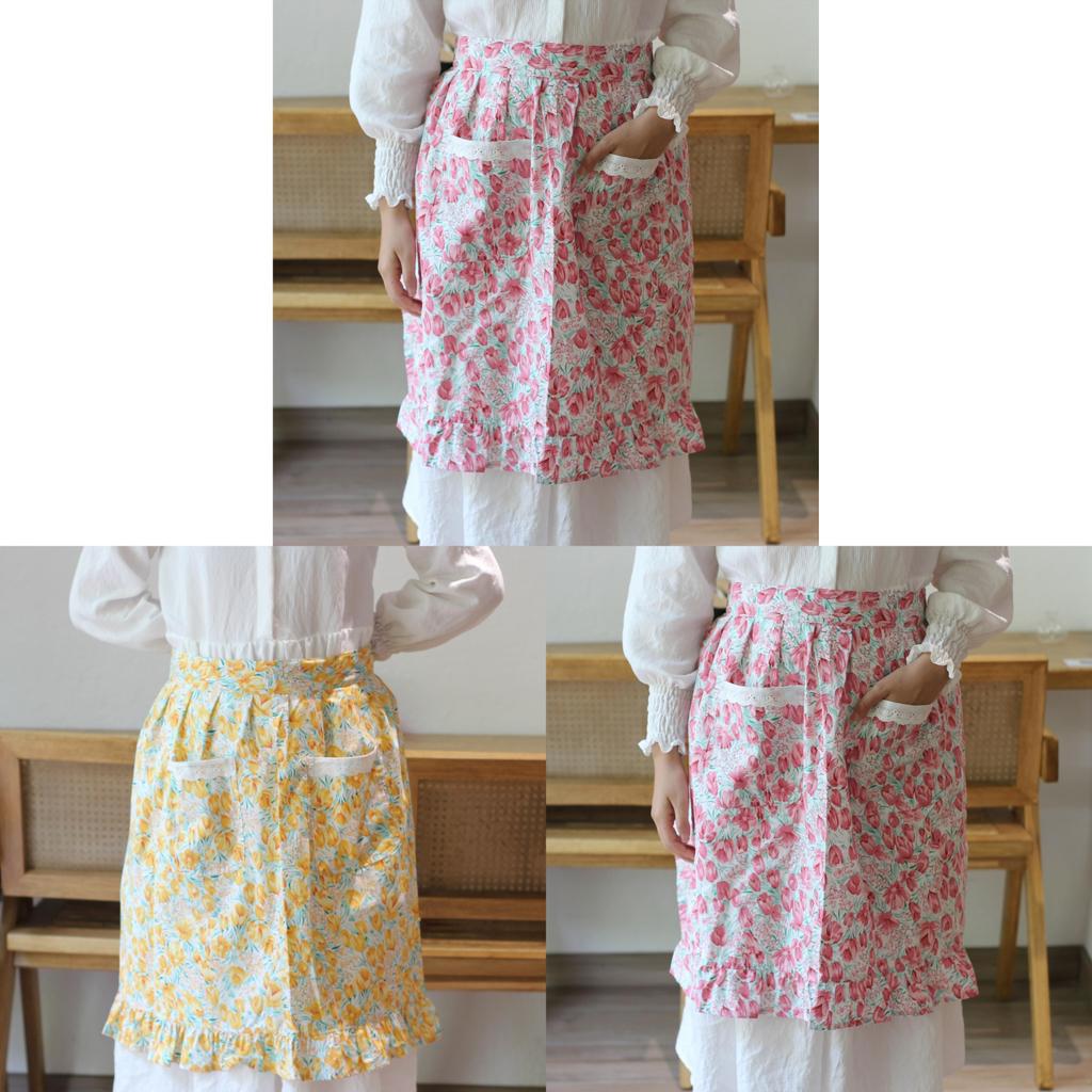 Cotton Half Apron For Kitchen Protects Clothing In Home Cooking