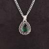 May Birth Green Emerald Gemstone 925 Silver Engagement Trendy Pendant Jewelry PP-26-10
