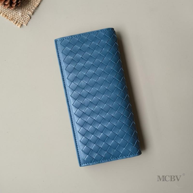 Genuine Leather Handwoven Long Wallet Men