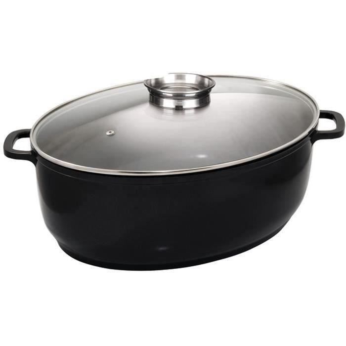 Cocotte - BAUMALU - Jumbo - Fonte D'aluminium - Anti-adhésif - 43x33x13.8 Cm