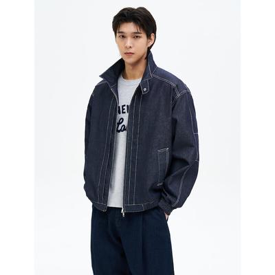 Non-Faded Denim Outerwear Navy